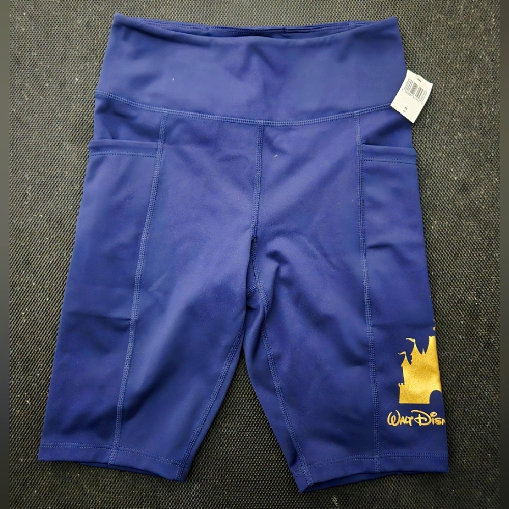 Disney World Navy and Gold Athletic Shorts Women's XS